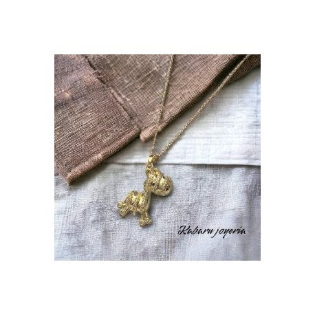 Collar dorado acero inoxidable Horse