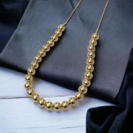 Collar dorado bolas chapa de oro 18k