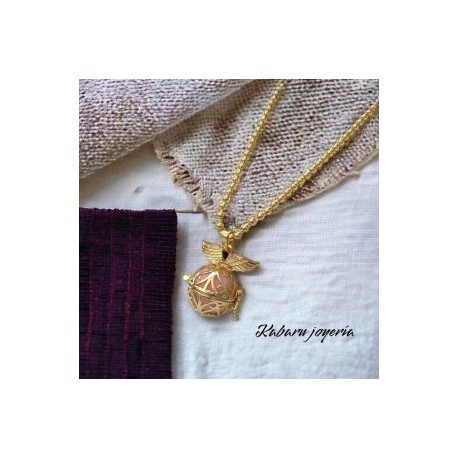 Collar dorado acero inoxidable esférico
