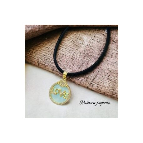 Chocker LOVE pistache de oro 18k