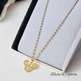 Collar dorado acero inoxidable Minnie Mouse