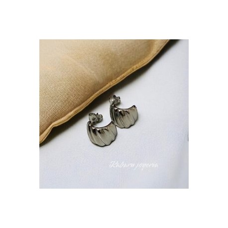 Aretes color plata chapa de oro 18K