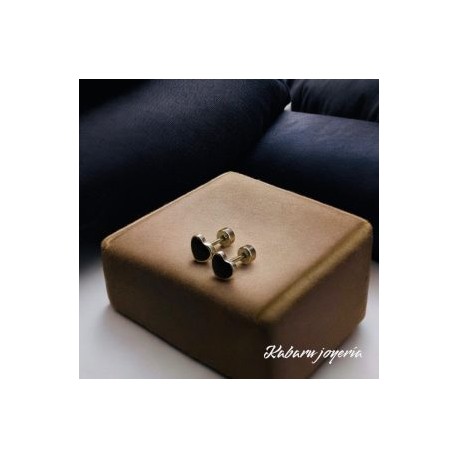 Aretes color chicos acero inoxidable corazon