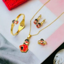 Conjunto acero inoxidable niñas Ladybug