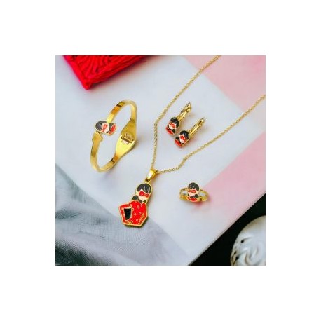 Conjunto acero inoxidable niñas Ladybug