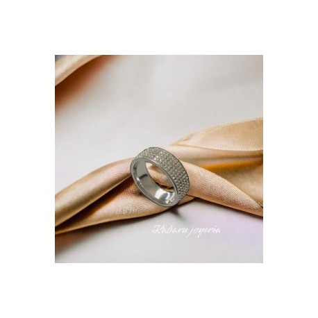 Anillo T6 matrimonio acero inoxidable color plata