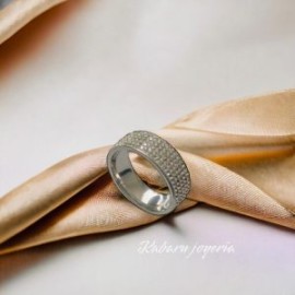 Anillo T10 matrimonio acero inoxidable color plata