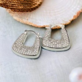 Pendientes color plata chapa de oro 18k