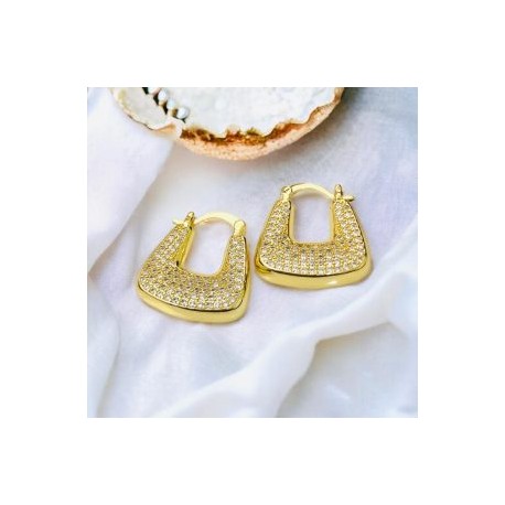 Pendientes dorados chapa de oro 18k