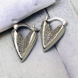 Pendientes color plata chapa de oro 18k