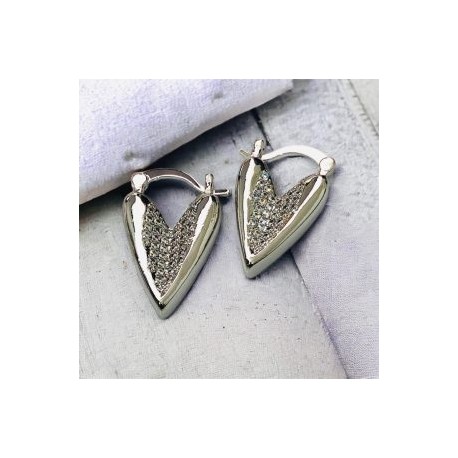 Pendientes color plata chapa de oro 18k