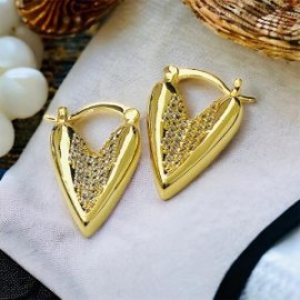 Pendientes dorados chapa de oro 18k