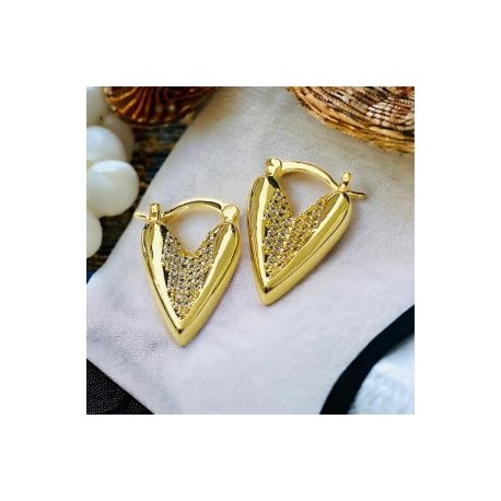 Pendientes dorados chapa de oro 18k