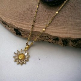 Collar dorado acero inoxidable Sol