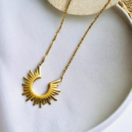 Collar dorado acero inoxidable Sol