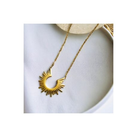 Collar dorado acero inoxidable Sol