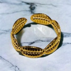 Anillo ajustable acero inoxidable dorado