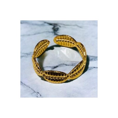 Anillo ajustable acero inoxidable dorado