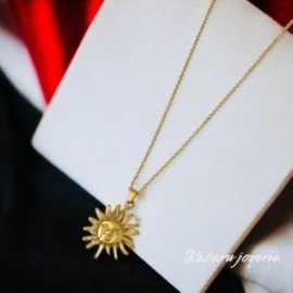 Collar dorado acero inoxidable Sol