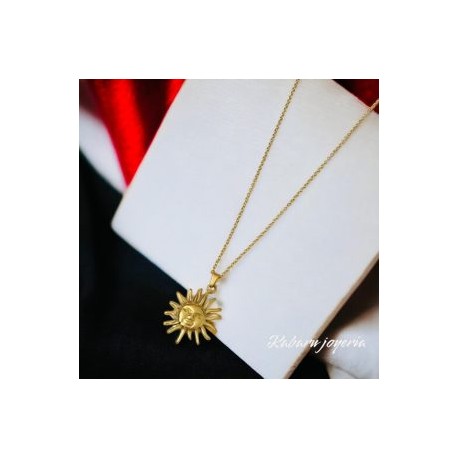 Collar dorado acero inoxidable Sol