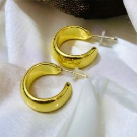 Aretes dorados 18 mm chapa de oro 18K