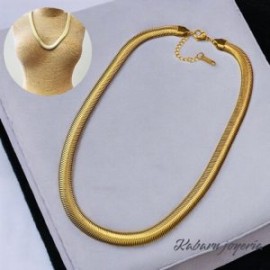 Collar dorado acero inoxidable planchado ancho