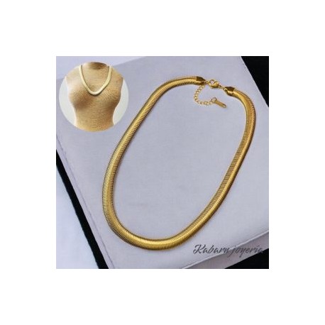 Collar dorado acero inoxidable planchado ancho