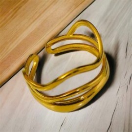 Anillo ajustable acero inoxidable dorado