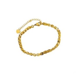 Pulsera dorada simple acero inoxidable