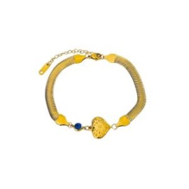 Pulsera planchada acero inoxidable corazon
