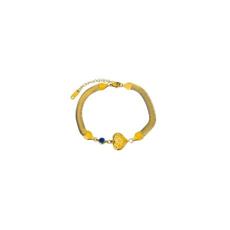 Pulsera planchada acero inoxidable corazon