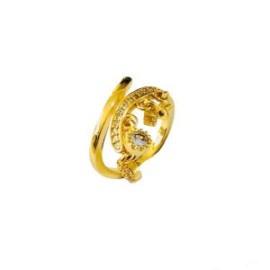 Anillo ajustable dorado chapa de oro 18k