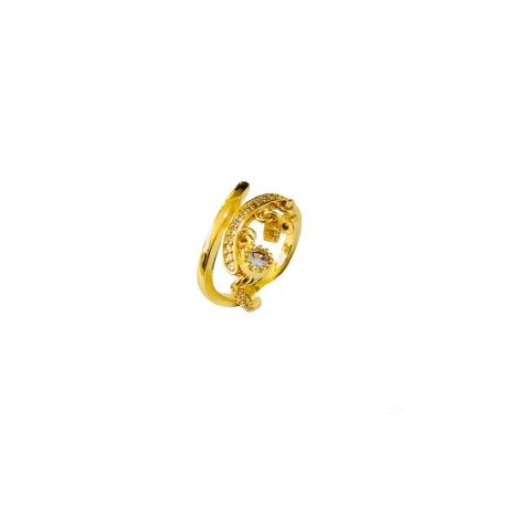 Anillo ajustable dorado chapa de oro 18k