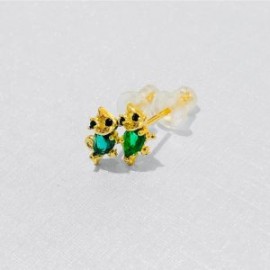 Aretes juveniles moda Disney chapa de oro 18K