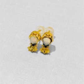 Aretes juveniles moda Disney chapa de oro 18K