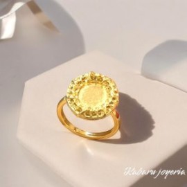 Anillo ajustable dorado chapa de oro 18k
