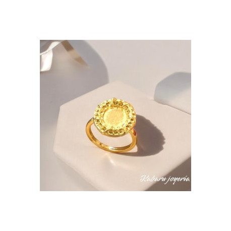 Anillo ajustable dorado chapa de oro 18k