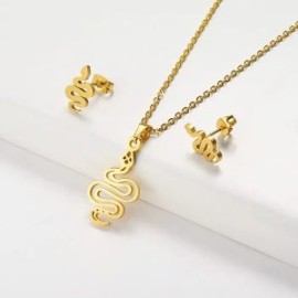 Conjunto económico acero inoxidable moda serpiente