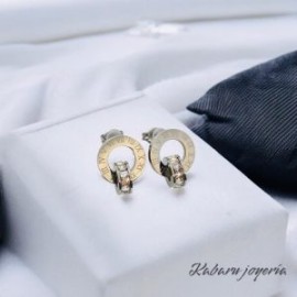 Aretes color plata acero inoxidable est Bulg