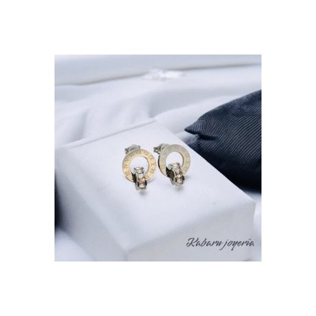 Aretes color plata acero inoxidable est Bulg