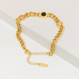 Pulsera dorada acero Inoxidable estilo Bulgary