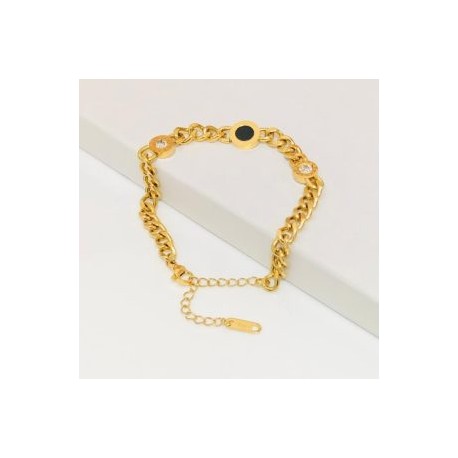 Pulsera dorada acero Inoxidable estilo Bulgary
