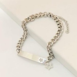 Esclava color plata acero Inoxidable estrella